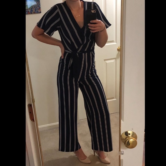 Navy and White Jumpsuit - Picture 4 of 8